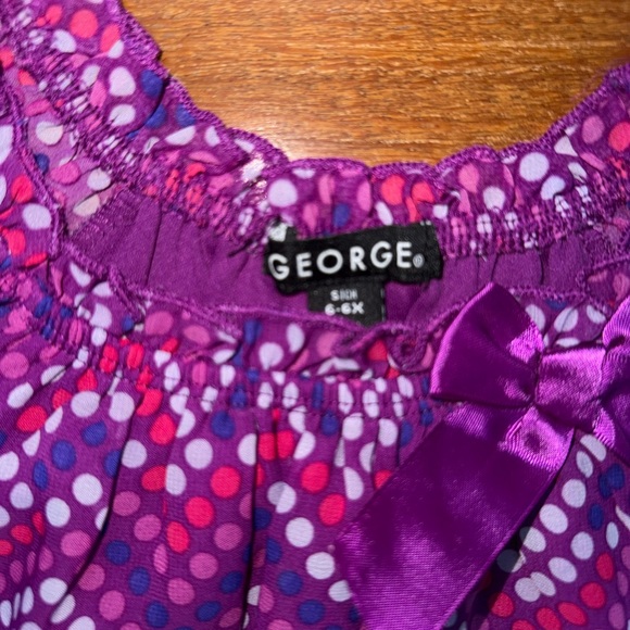 George Vibrant Purple Tunic with Polka Dots - Picture 2 of 3